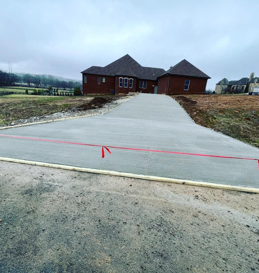 200-ft driveway pour